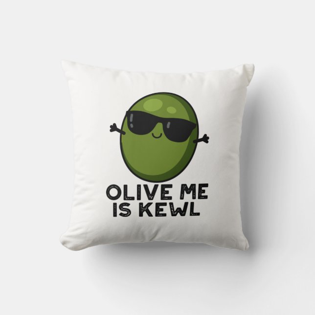 Coussin Olive Me Est Le Cool Kewl Pun Olive (Recto)