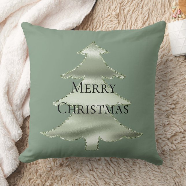 Coussin Olive Pistachio Menthe Green Christmas Tree (Couverture)