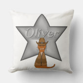 Coussin "Oliver The Otter Cowboy of the Wild West" (Recto)