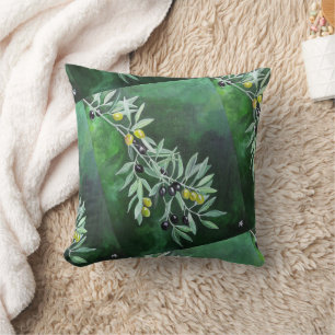 Coussin Olives au crépuscule de novembre Peinture d'Alfred