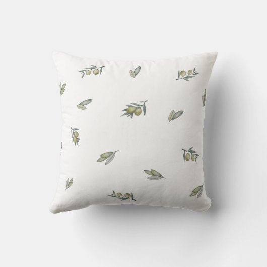 Coussin Olivier vert et feuille (Verso)