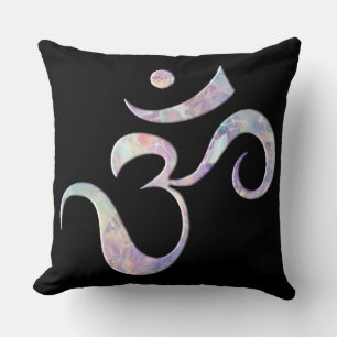 Coussin Om Marbré Rose