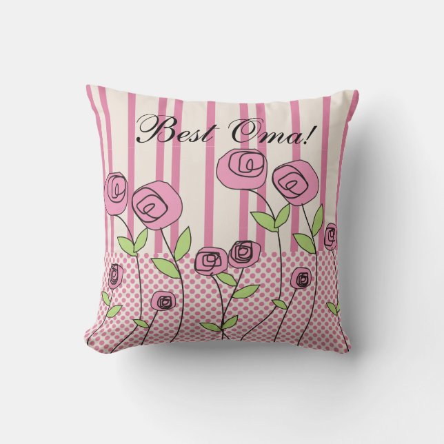 Coussin Oma "Meilleur Oma !" (Recto)
