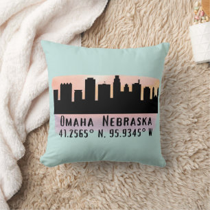 Coussin Omaha NE City Skyline