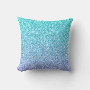 Coussin Ombre Bleu Et Violet Grillées Texturées