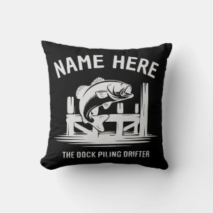 Coussin Ombre de quai de nom personnalisé Bass
