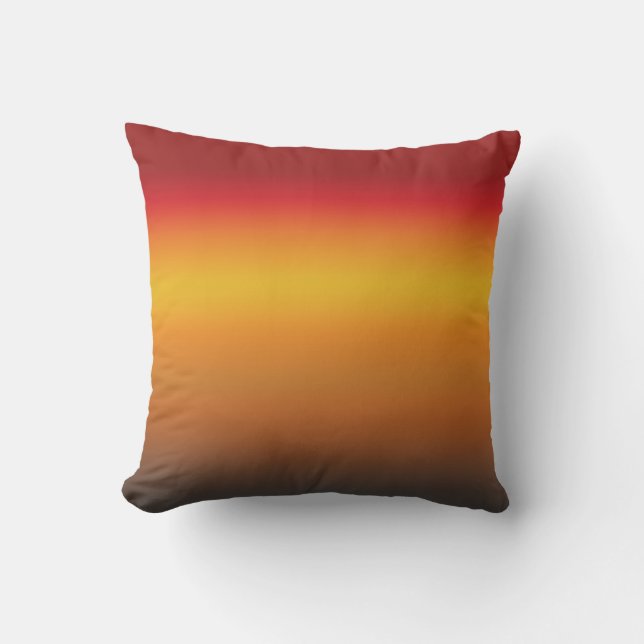 Coussin Ombre jaune rouge orange rouge vibrant (Recto)