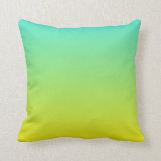 Coussin Ombre jaune turquoise