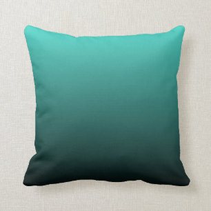 Coussin Ombre noir turquoise