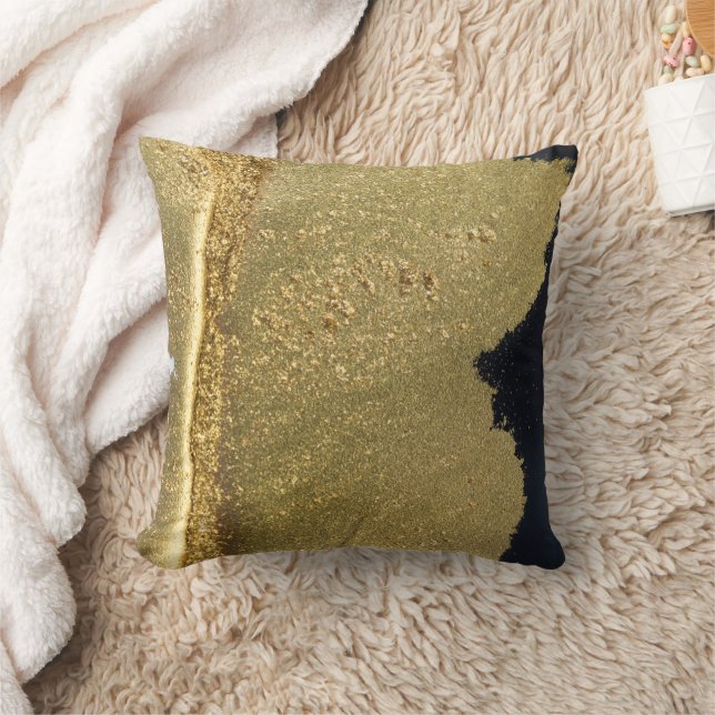 Coussin Ombre parties scintillant or abstrait (Couverture)