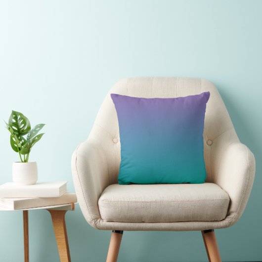 Coussin "Ombre pourpre et turquoise" (Chaise)