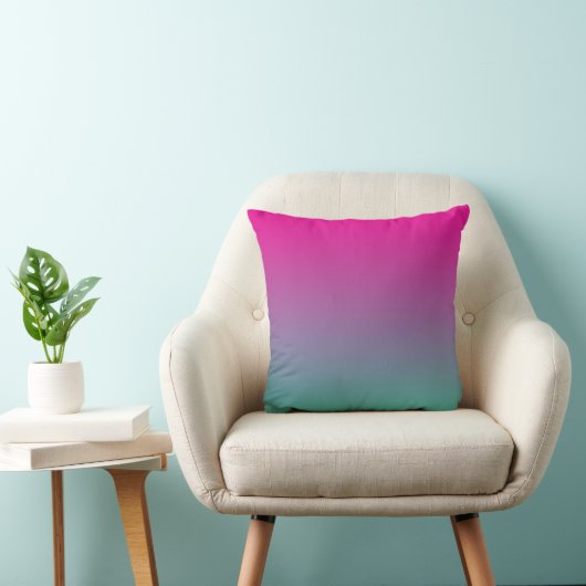 Coussin "Ombre pourpre et turquoise magenta" (Chaise)