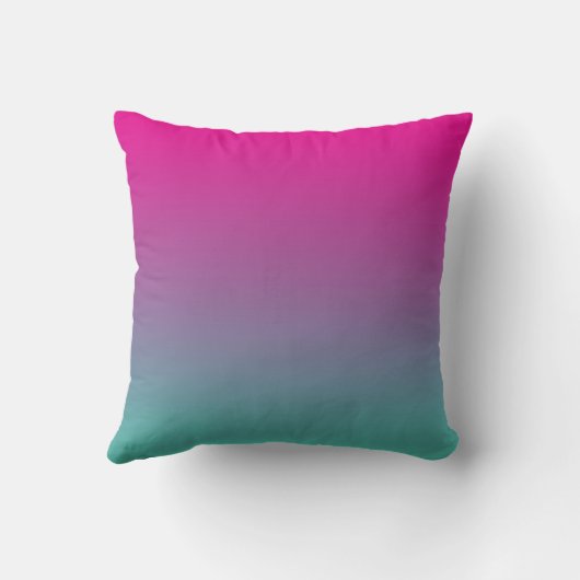 Coussin "Ombre pourpre et turquoise magenta" (Verso)