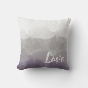Coussin Ombre Purple et Grey Love Graceful Gradient
