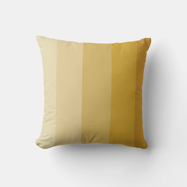 Coussin Ombre rayée or foncé (Recto)