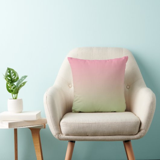 Coussin "Ombre rose et vert" (Chaise)