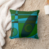 Coussin Ombre verte Abstraite surf (Couverture)