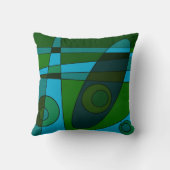 Coussin Ombre verte Abstraite surf (Verso)