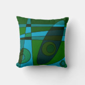 Coussin Ombre verte Abstraite surf (Recto)