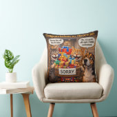 Coussin On a new job, funny pet throw pillow (Chaise)