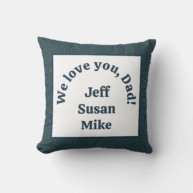 Coussin On t'aime, papa ! (Recto)