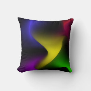 Coussin Onde sombre psychédélique