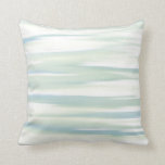 Coussin Ondes De Sage Turquoise Douce<br><div class="desc">Coussin imprimé avec peinture acrylique abstraite originale en bleu turquoise, vert sauge et blanc.</div>