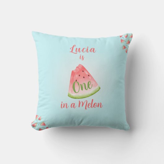 Coussin One in a Melon Watermelon Anniversaire Favoriser C (Recto)