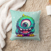 Coussin Onecru B est le petit monstre joyeux et à un oeil (Couverture)