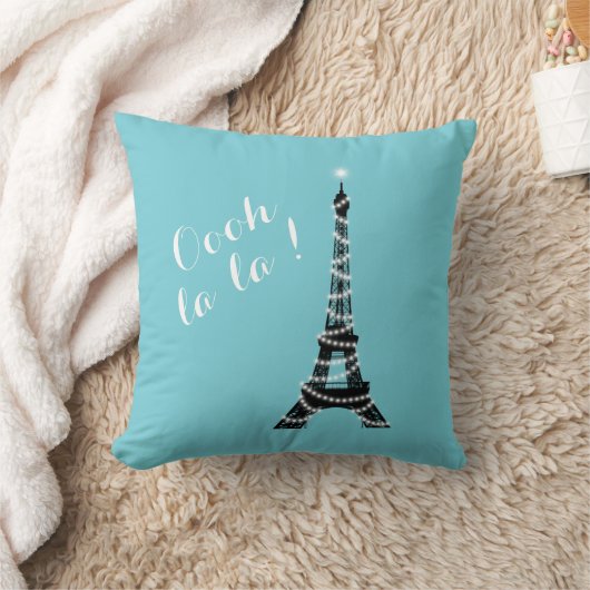 Coussin Oooh La La Throw Pillow Turquoise (Couverture)