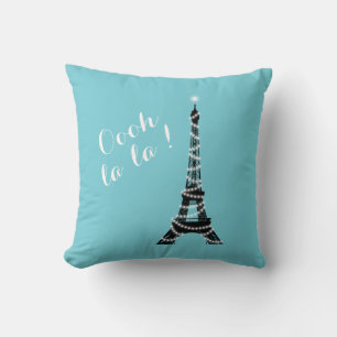 Coussin Oooh La La Throw Pillow Turquoise