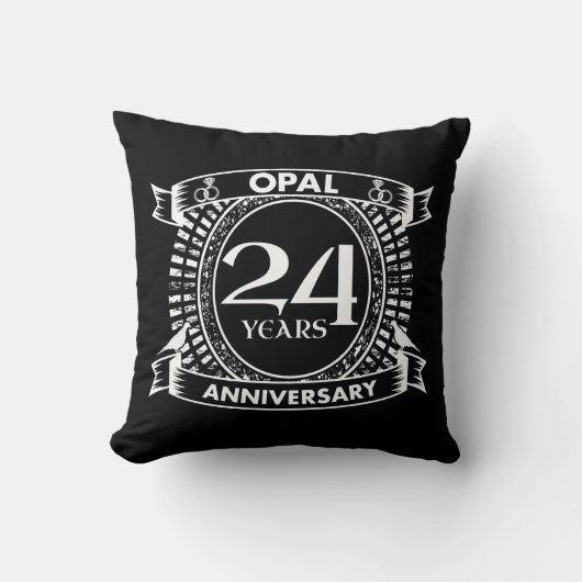 Coussin Opale du 24e anniversaire du mariage (Recto)