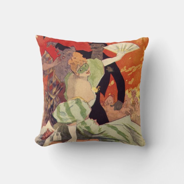 Coussin Opéra antique vintage Carnaval de théâtre (Recto)