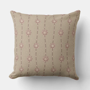 Coussin Ophélie indulgente Flore Fil Chaîne Tailles Beige