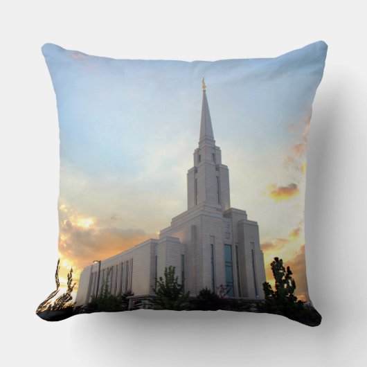 Coussin Oquirh Mountain LDS temple utah mormon coucher de (Recto)