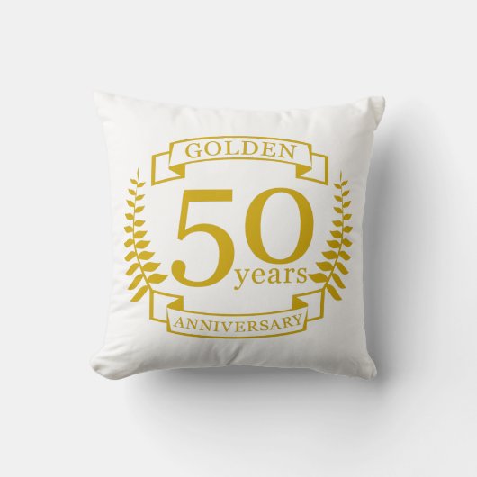 Coussin OR 50 ans Anniversaire du Mariage 50 ans (Recto)