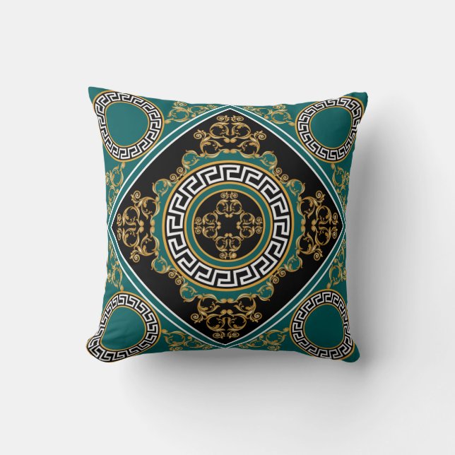 Coussin Or baroque : Elégance noire (Recto)