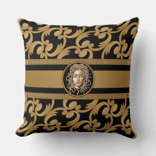 Coussin Or baroque Medusa de luxe