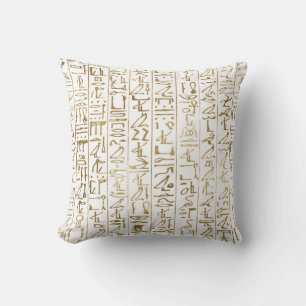 Coussin Or & blanc Egypte Glam Moderne Chic
