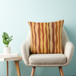 Coussin Or Brun Sienne Orange Brûlé du Lever du Soleil du