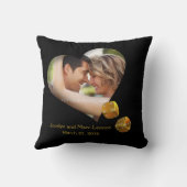 Coussin Or de M. et de Mme Newlyweds | de signe de Las (Verso)