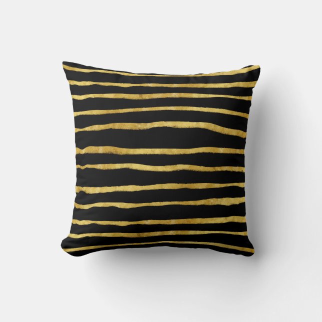 Coussin Or et aluminium de Faux de rayures déchiré par (Recto)