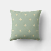 Coussin Or Fleur de Lis Sage (Verso)
