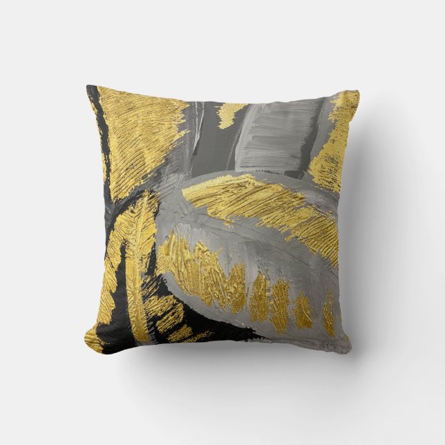Coussin Or Luxueux : Grunge Texture Vintage. (Recto)