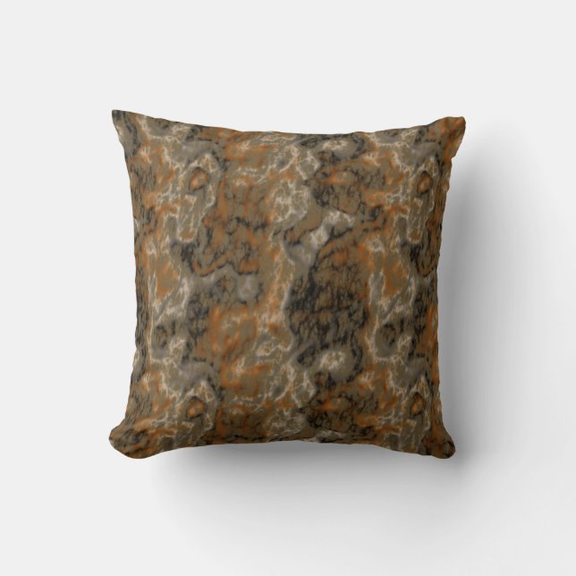 Coussin or olive et noir abstrait  (Recto)