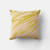 Coussin Or Parties scintillant or rose ivoire Ombre Abstra (Verso)