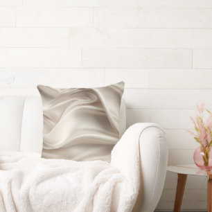 Coussin Or Pretty Champagne Gold Romantique Faux Satin 