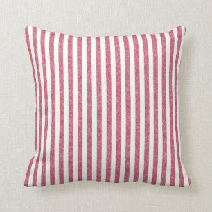 Coussin Or rose et motif rayé blanc