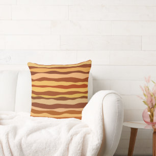 Coussin Or Sienne Brûlée Doré du Lever du Soleil du Désert