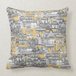 Coussin Or toile de Paris